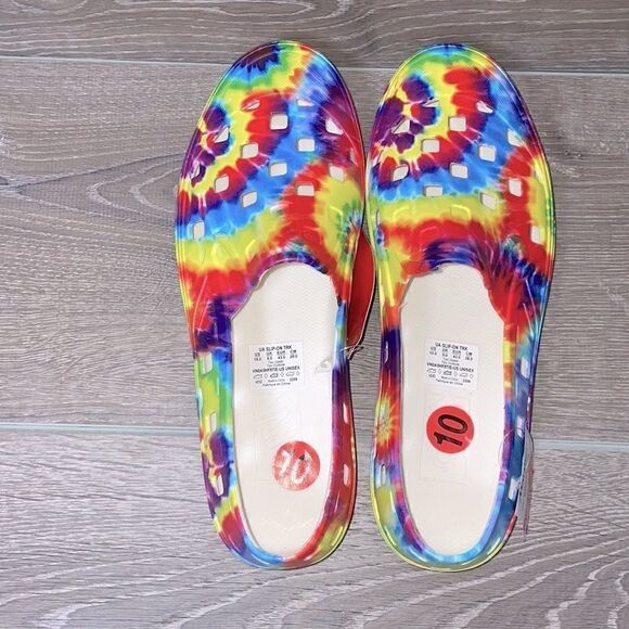 NEW Vans UA Slip On TRK Mens Size 11 Pride Tie Dyed Rubber Comfort Sneaker NWT - Picture 5 of 11